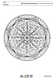 Mandala boyama sayfaları